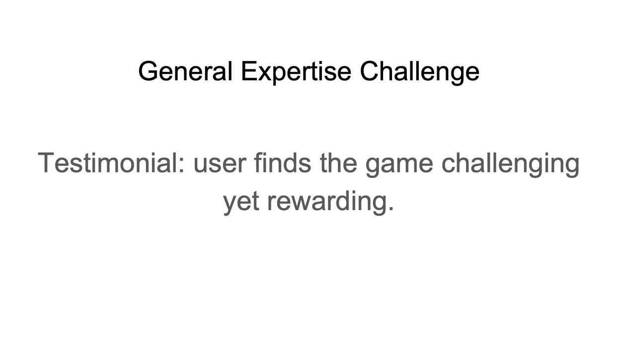 General Expertise Challenge (by Michael)