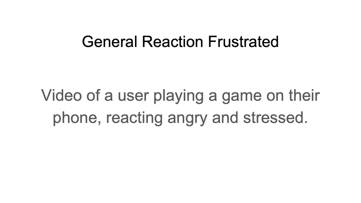 General Reaction Frustrated (by James)