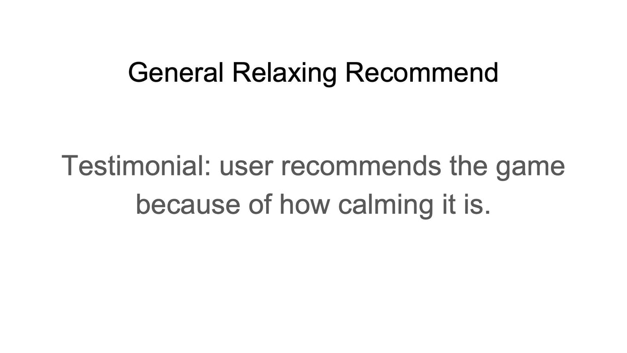 General Relaxing Recommend (by Jason)