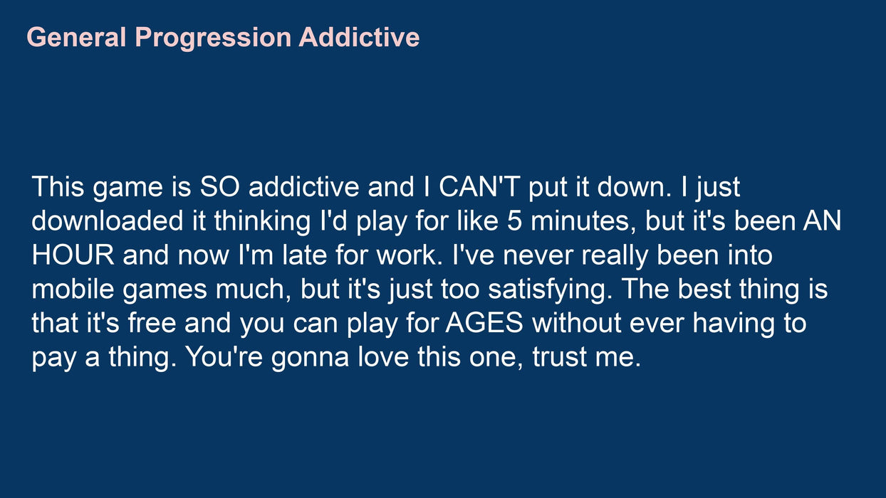 General Progression Addictive (by Michael)